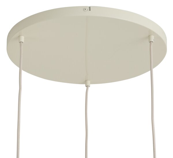 Retro závěsná lampa béžová se 3 kovovými stínidly - Ophelia