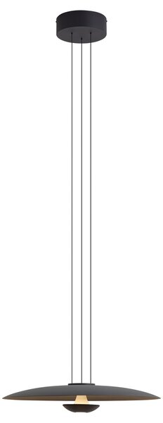 Moderní závěsná lampa černá vč. stmívatelné LED - Smith