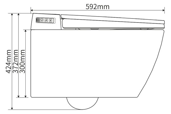 Sprchovací toaleta 540 PRO Bílá