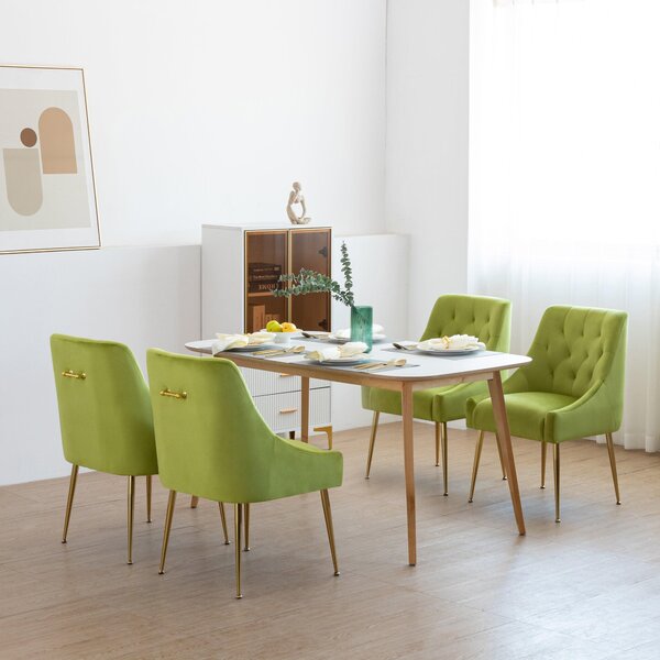 Sada jídelních židlí - Designová židle - Sametová židle - Jídelní židle - Pohodlná židle - Šedý samet