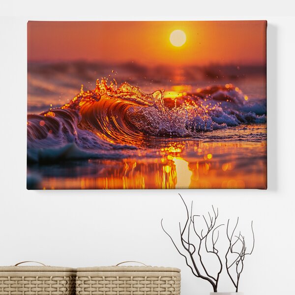 Obraz na plátně - Když vlny padají a slunce pálí FeelHappy.cz Velikost obrazu (šířka x výška): 40 x 30 cm