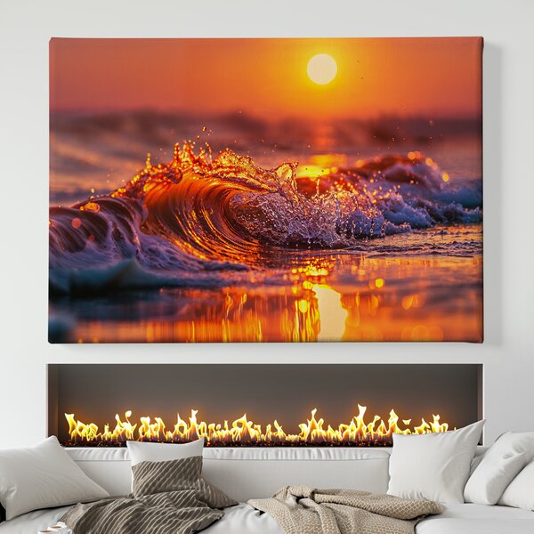 Obraz na plátně - Když vlny padají a slunce pálí FeelHappy.cz Velikost obrazu (šířka x výška): 40 x 30 cm