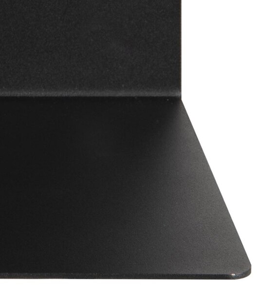 Scandi Černá kovová nástěnná police Zoha 35 cm