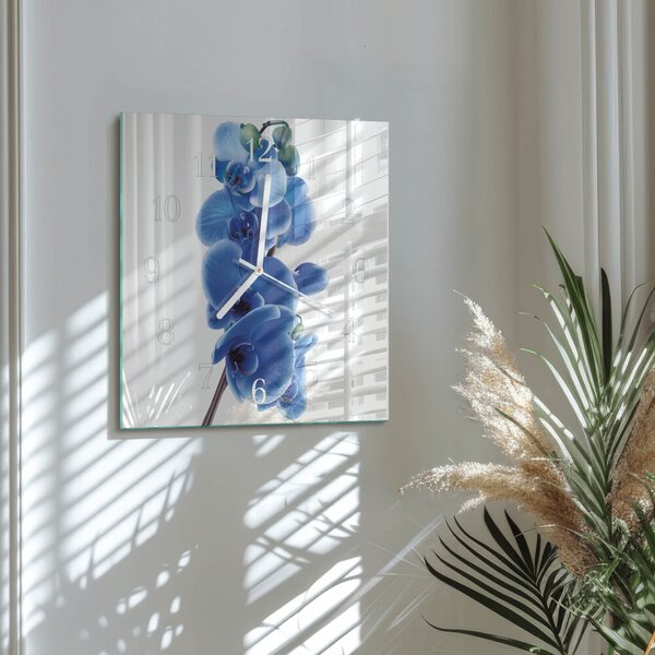Skleněné hodiny Orchidej zskb-30x30-00084723