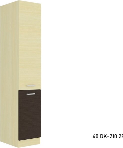 Kuchyňská skříňka vysoká CHAMONIX 40 DK-210 2F, 40x210x57, dub ferrara/legno tmavé