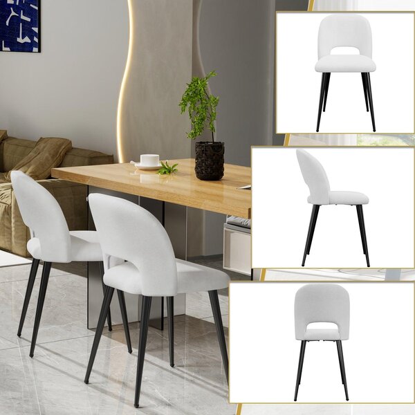 Sada dvou jídelních židlí ve stylu art deco s kovovou konstrukcí a ergonomickým designem