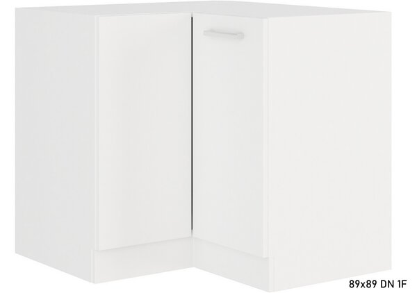 Kuchyňská skříňka dolní rohová EKO WHITE 89x89 DN 1F BB, 89/89x82x52, bílá