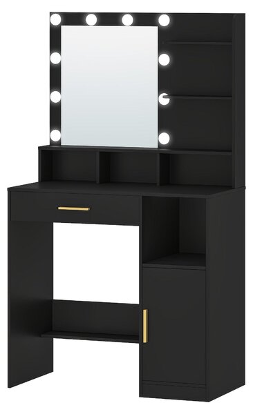 Kosmetický stolek - Toaletní stolek - S 10 LED lampami