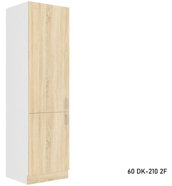 Kuchyňská skříňka vysoká AVRIL 60 DK-210 2F, 60x210x57, bílá/sonoma