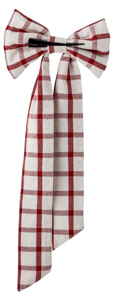 Dekorativní bavlněná mašle Ruby Checkered Red