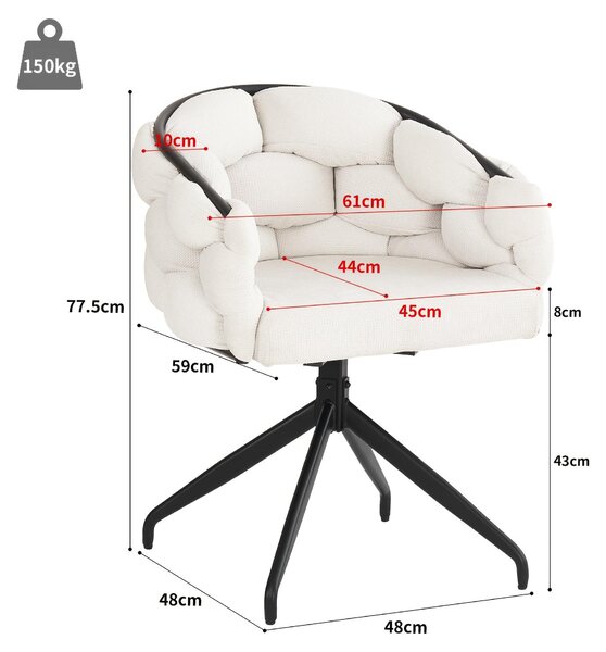 Otočné křeslo, sada dvou kusů, s moderním designem, ideální do obývacího pokoje