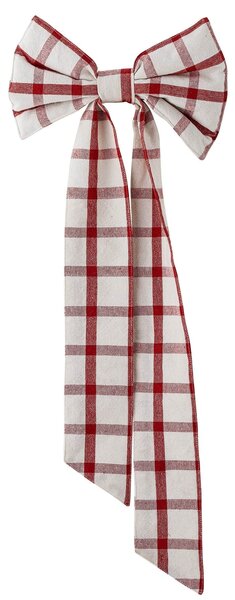 Dekorativní bavlněná mašle Ruby Checkered Red