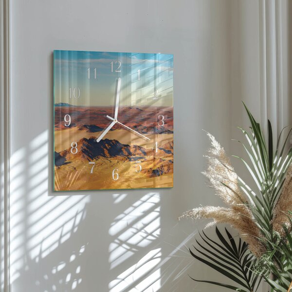 Skleněné hodiny Poušť zskb-30x30-00079204