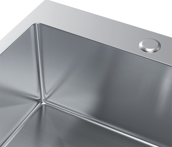 Erga HD, 1-komorový ocelový dřez 480x450x210 mm, ocelová, ERG-MLS-HD4845