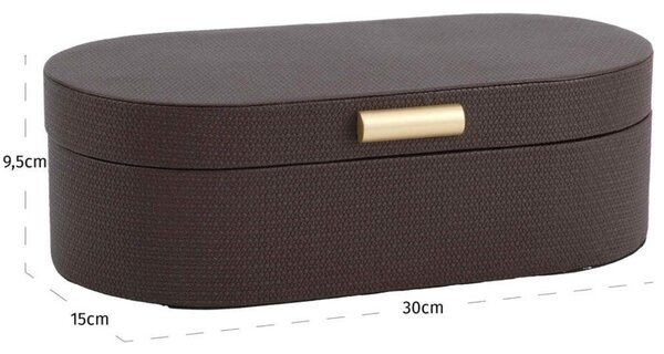 Richmond Hnědý úložný box Nova 30 x 15 cm