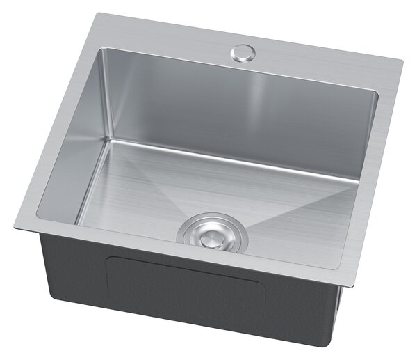Erga HD, 1-komorový ocelový dřez 500x450x210 mm, ocelová, ERG-MLS-HD5045