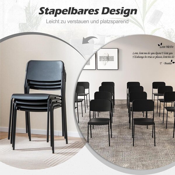 Židle - Jídelní židle - Židle s tvarovaným sedákem - Skládací židle - Kuchyňská židle - Sada 4 kusů - Design bez opěrek