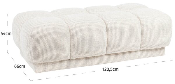 Richmond Krémový taburet Noah 121 x 66 cm