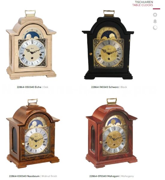Stolní mechanické hodiny 22864-030340 Hermle 30cm