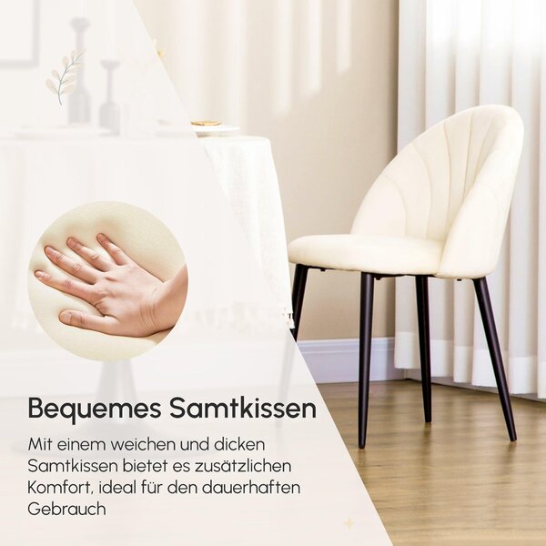 Jídelní židle - Židle - Židle s opěradlem - Kuchyňské židle - Designové židle - Sada 2 kusů - Materiál potahu: [zde by mělo být uvedeno konkrétní materiál, např. látka, kůže, atd.]