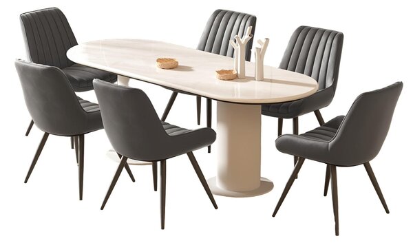 Jídelní židle - Židle - Židle s opěradlem ve tvaru sedáku - Kuchyňská židle - Jídelní židle - Sada 6 kusů - Ergonomický design