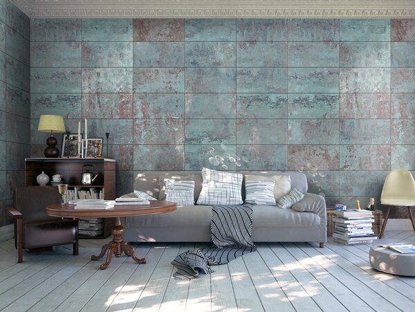 Murando DeLuxe Tyrkysový beton Klasické tapety: 50x1000 cm - vliesové