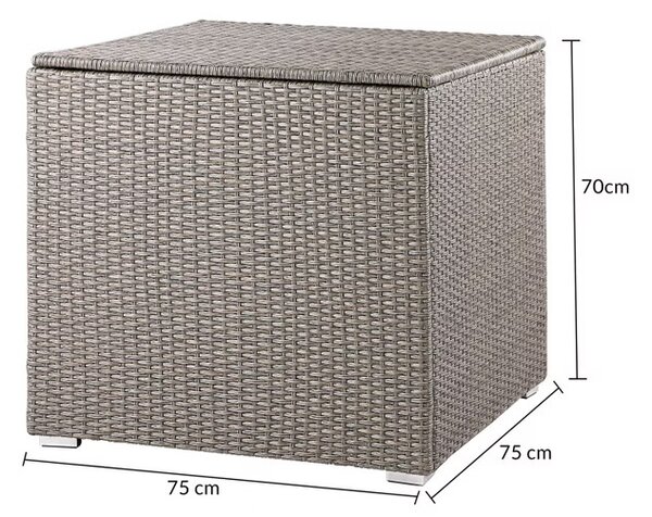 Deuba Úložný box 75x75x70 cm - béžová