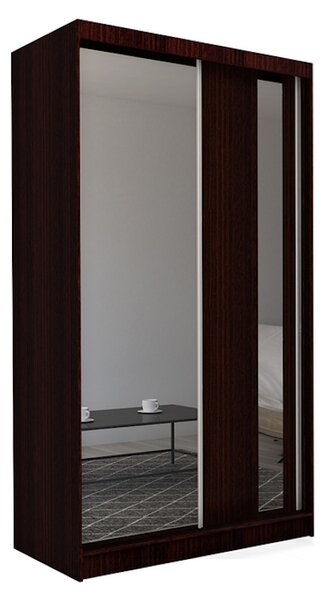 Skříň s posuvnými dveřmi a zrcadlem GRACJA, 150x216x61, wenge