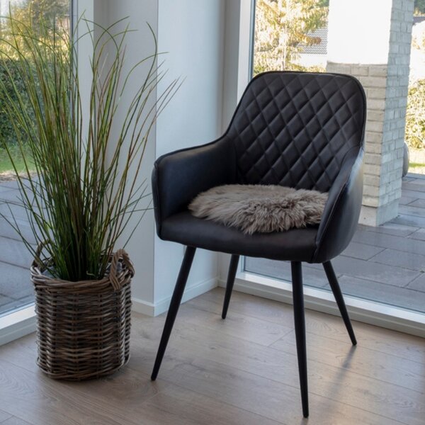 Nordic Living Světle hnědý podsedák Lenny 35 cm z ovčí kůže