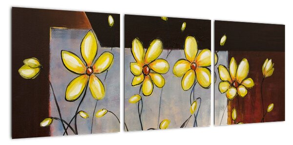 Obraz květin na stěnu (90x30cm)