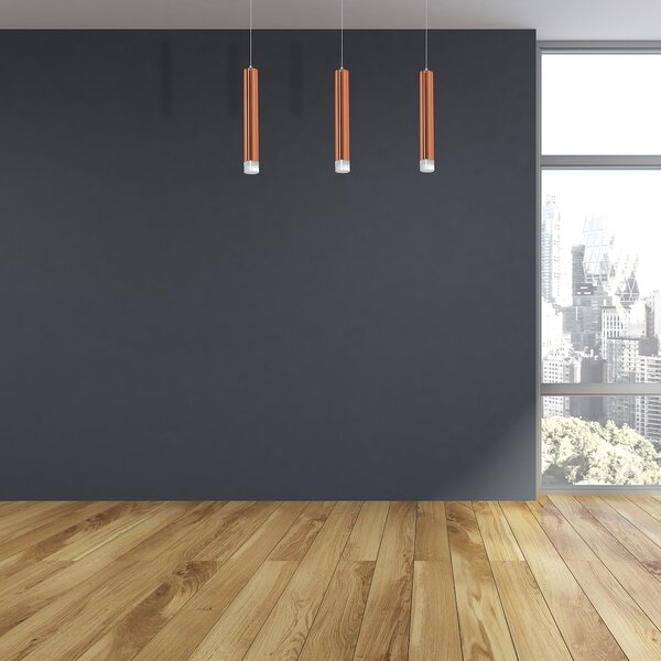 Závěsné svítidlo Copper, 3x měděné kovové stínítko, c