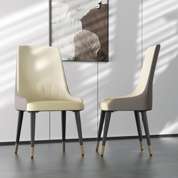Jídelní židle - Židle s područkami - Moderní židle - Židle z umělé kůže - Ergonomický design