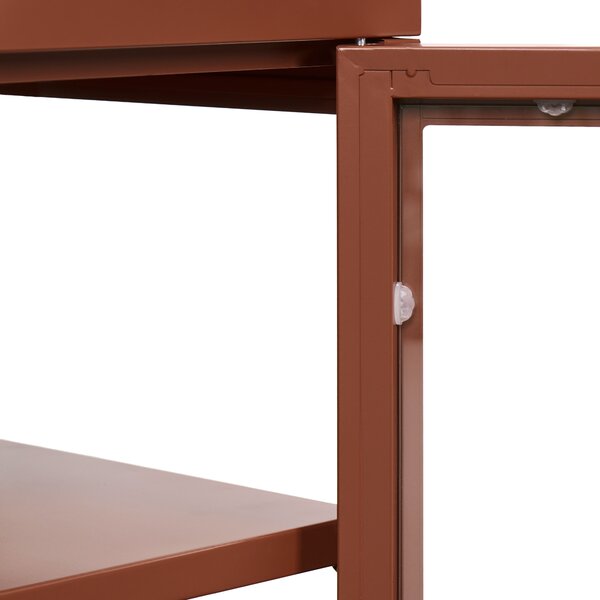 Prosklená komoda NEWPORT Kov 115 cm Zlatohnědá