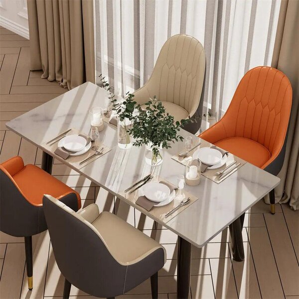Jídelní židle - Židle s područkami - Moderní židle - Židle z umělé kůže - Ergonomický design