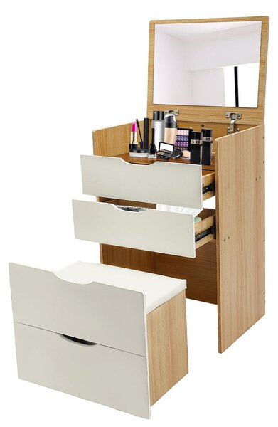 Kosmetický stolek - Toaletní stolek - Stolek na líčení - Stolek pro kosmetiku - Kosmetické psací stůl - Kompaktní design