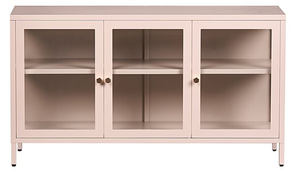 Prosklená komoda NEWPORT Kov 115 cm Béžová