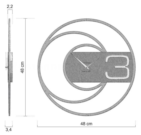 Designové hodiny 10-138-3 CalleaDesign 48cm