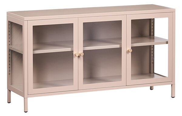 Prosklená komoda NEWPORT Kov 115 cm Béžová