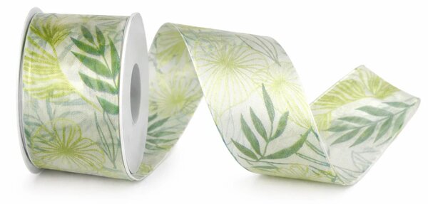 Stuha taftová WHITE JUNGLE bílá průsvitná 40mm x 2m (13,-Kč/m)
