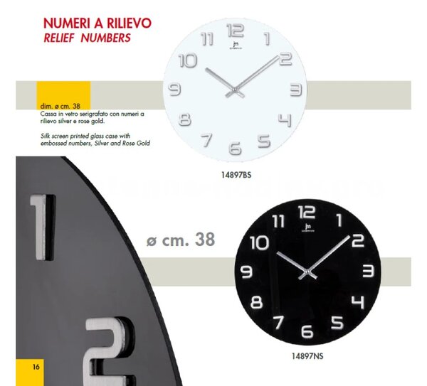 Lowell Italy Designové nástěnné hodiny 14897BS Lowell 38cm