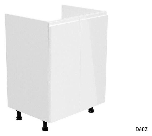 Kuchyňská skříňka dřezová YARD D60Z, 60x82x47, bílá/šedá lesk