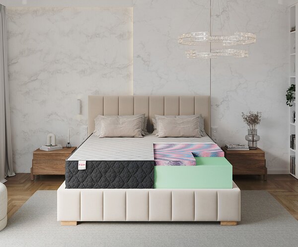 Pěnová matrace MERIDO 80x200 cm HR pěna Silver Care potah 30 cm