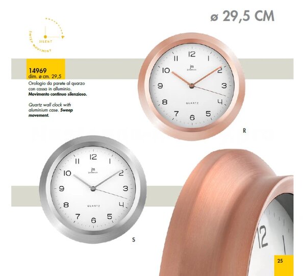 Lowell Italy Designové nástěnné hodiny 14969S Lowell 29,5cm