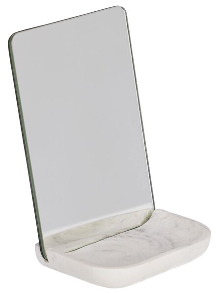 Bílé kosmetické zrcadlo Kave Home Sharif 17,7 x 12 cm
