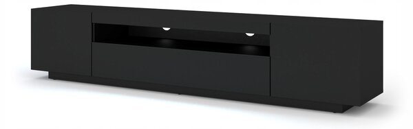 TV stolek AURA 200 cm univerzální stojící / závěsný černý mat