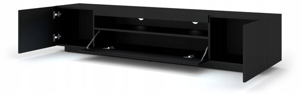 TV stolek AURA 200 cm univerzální stojící / závěsný černý mat