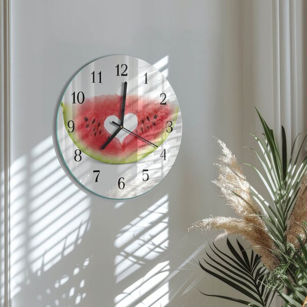Skleněné nástěnné hodiny Vodní meloun zsoc-fi30-00180302