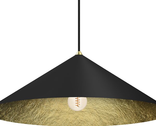 Závěsné svítidlo Fuji, 1x černé/zlaté kompozitní stínítko, (fi 70cm), b