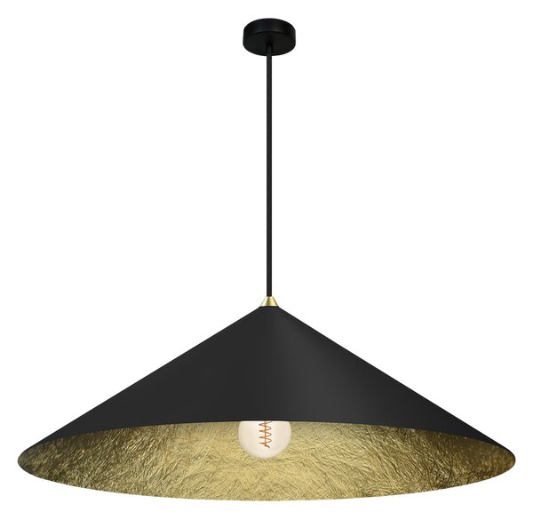 Závěsné svítidlo Fuji, 1x černé/zlaté kompozitní stínítko, (fi 70cm), b