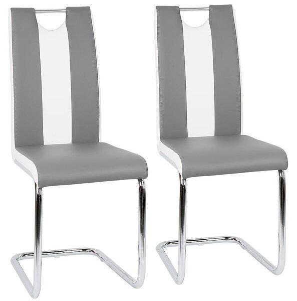 Jídelní židle - Židle - Sedací křeslo - Kuchyňská židle - Křeslo s područkami - Ergonomická - Umělá kůže - Sada 2 kusů